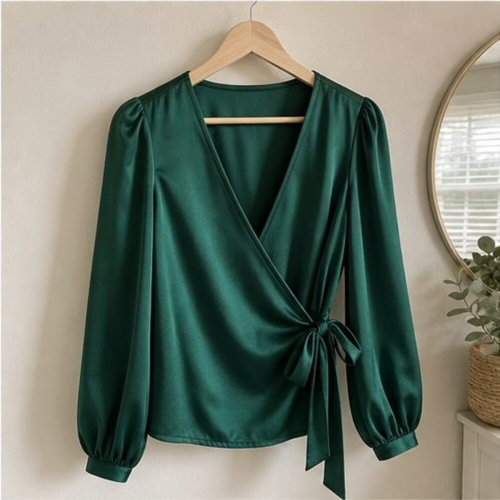 Charcoal Pleated Blouse